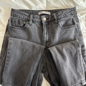 Zara Faded Black Denim Jeans